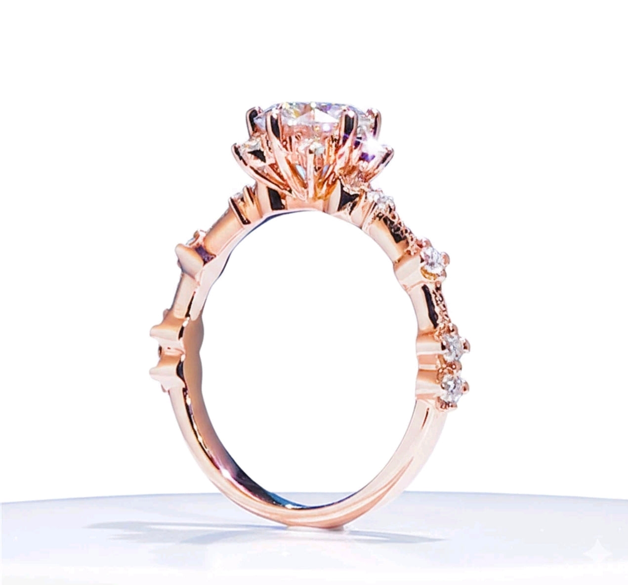 Star CZ Adjustable Rose Gold Ring