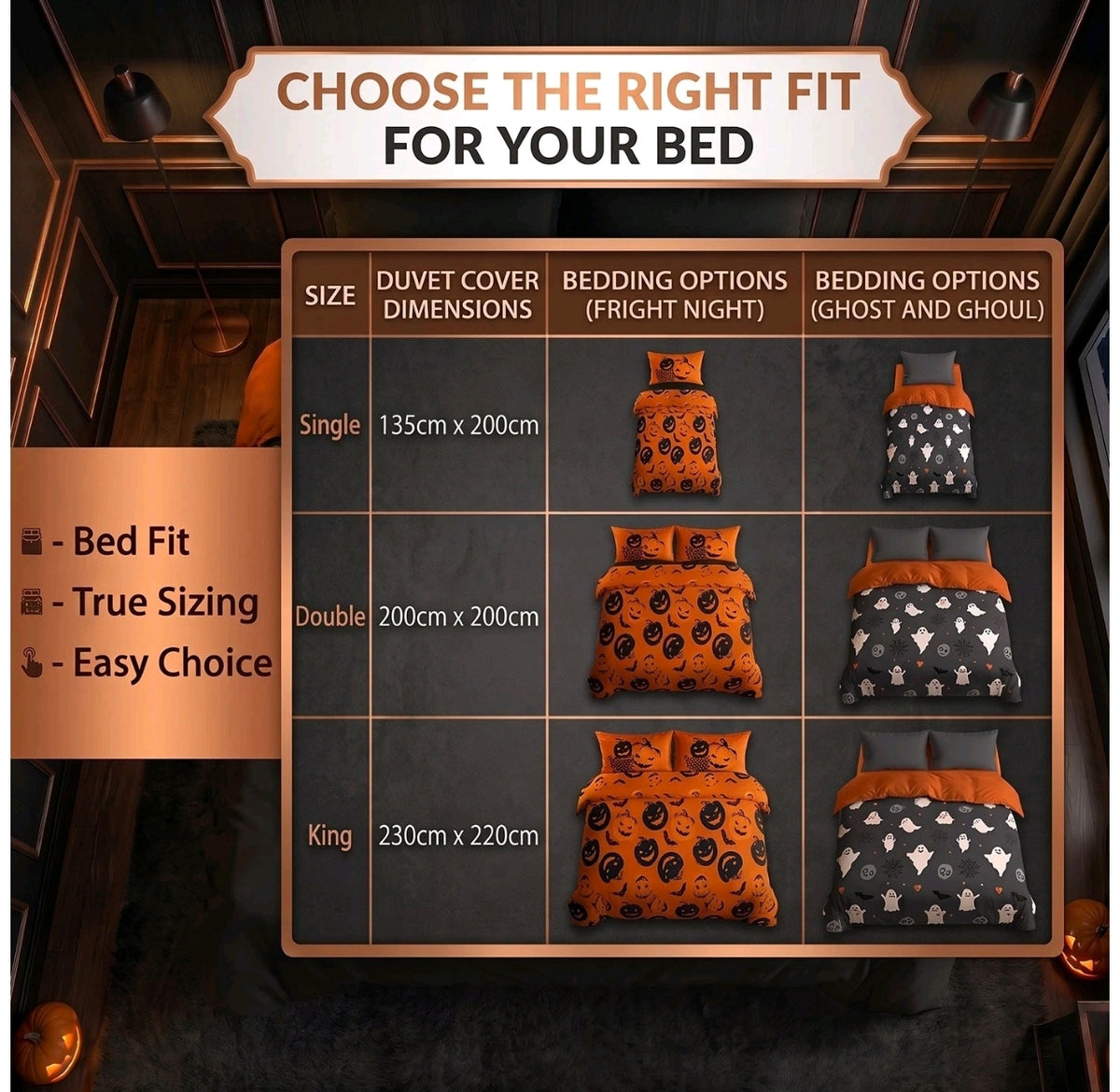 Vibrant Orange Pumpkin Duvet Set