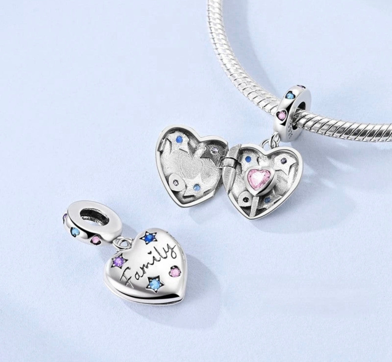 Family Love Locket Charm