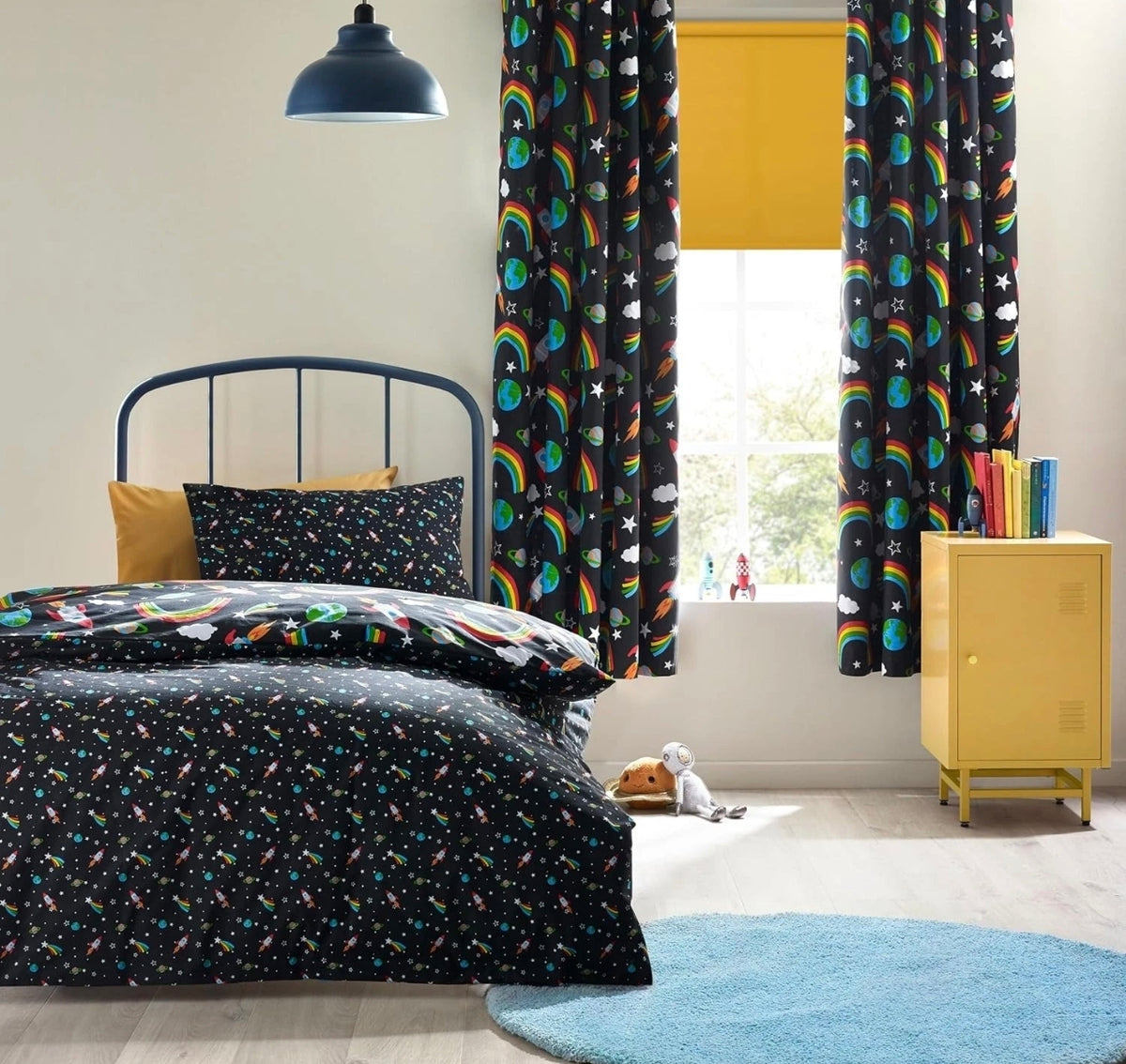 Rainbows & Rockets Reversible Bedding Sets Double