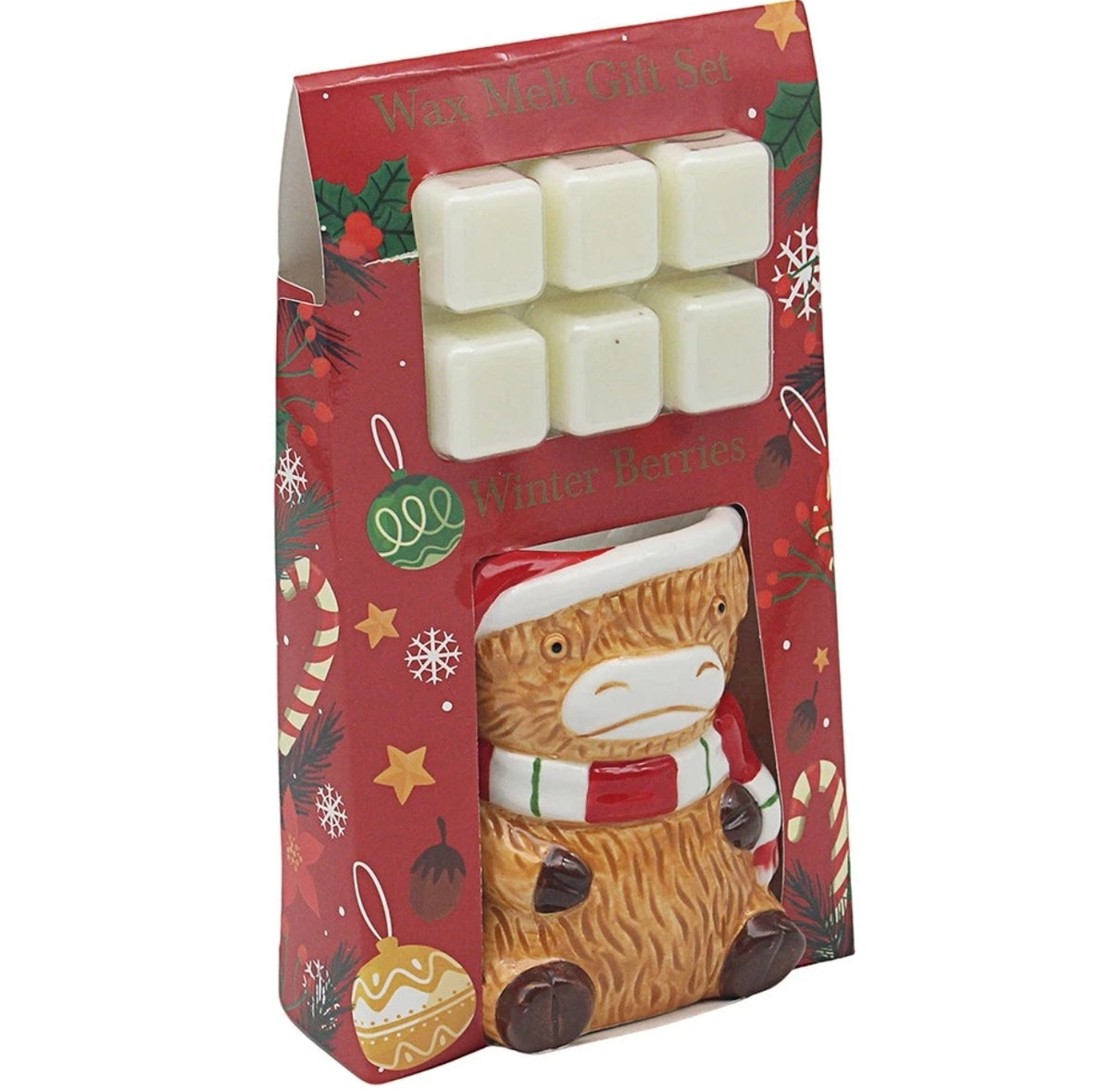 Highland Cow Shaped Wax & Burner 6pc Wax Melts