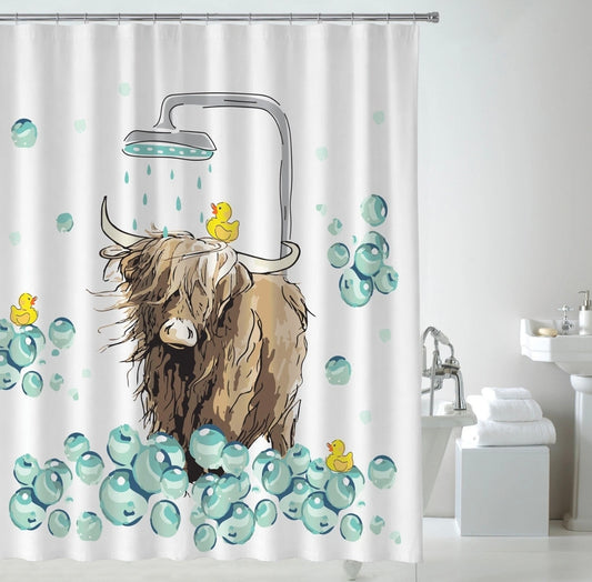 Highland Cow Shower Curtain