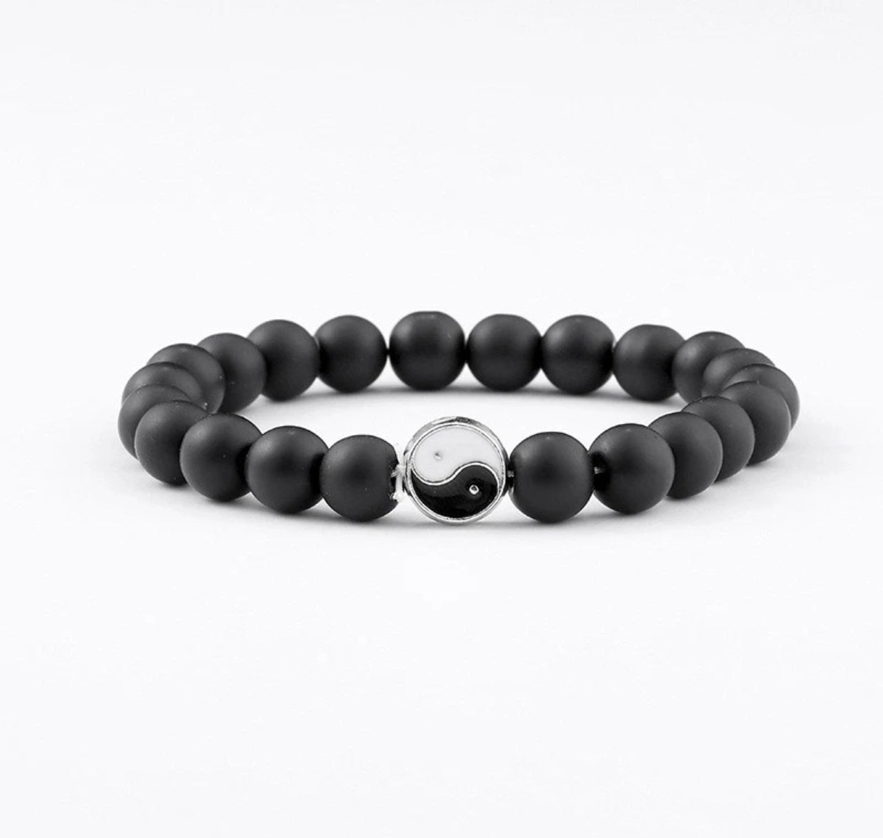 Yin & Yang Lava Bead Bracelet