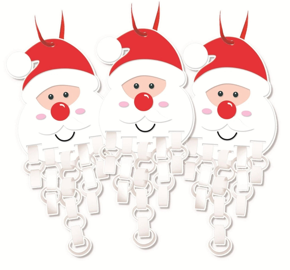 Santa Beard Paper Chain Activity Set