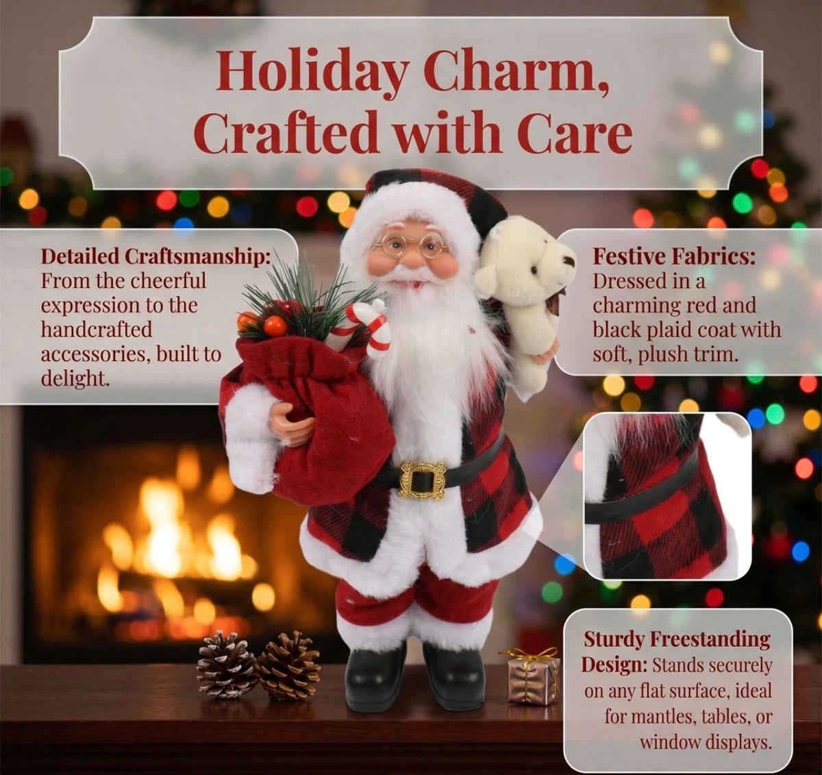 30cm Santa Figure Decoration