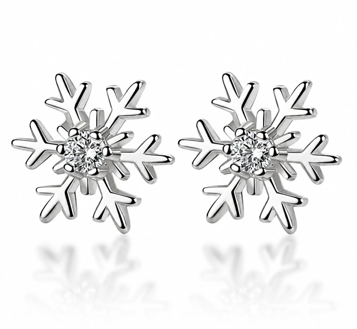 925 Snowflake Earrings