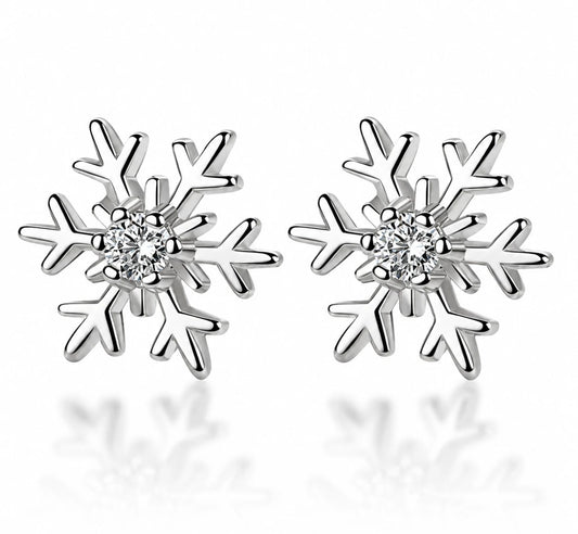 925 Snowflake Earrings