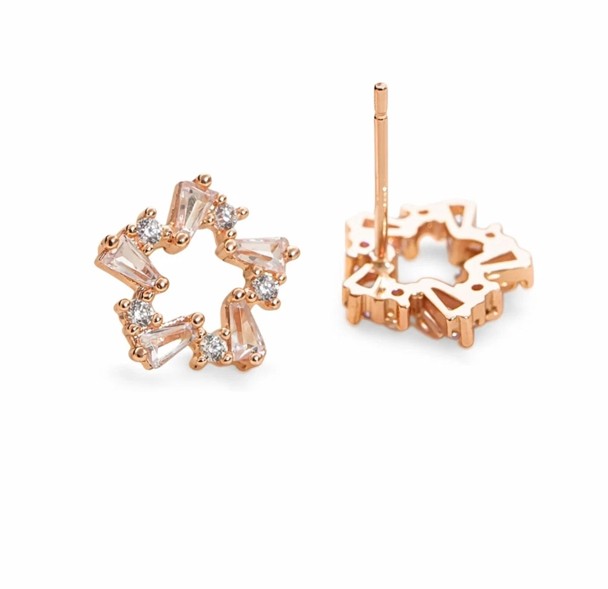 Rose Gold  Wreath Earrings