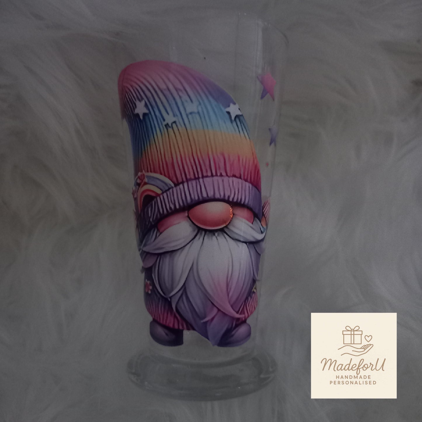 Cute Colourful Gonk Glass Latte  Mugs