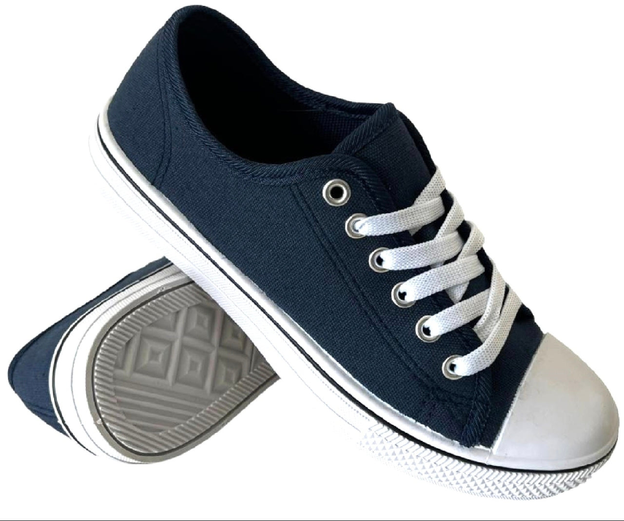 Ladies Flat Canvas Plimsolls