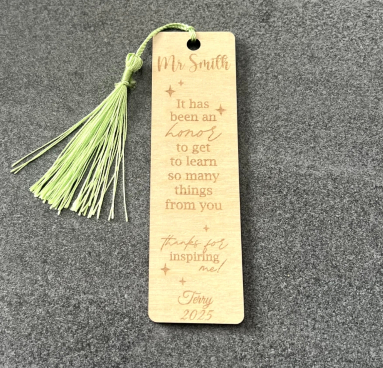 Personalised Bookmark Thank You For Teacher / TA