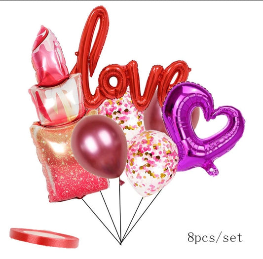 8pc Love Valentine's Balloon Set