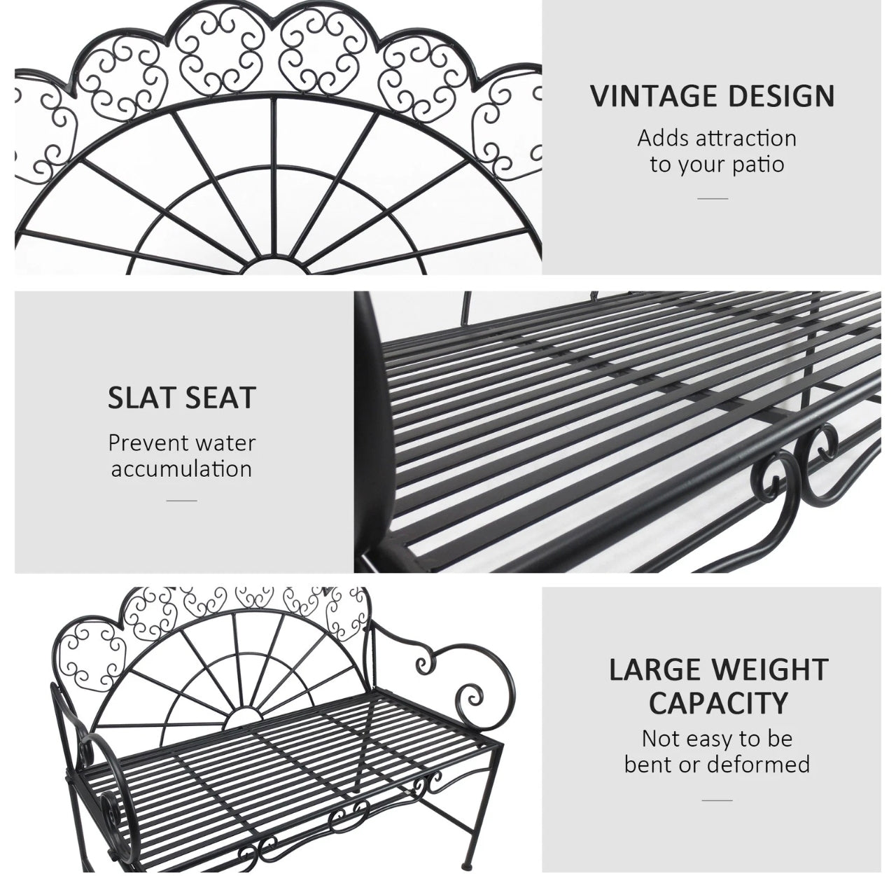 2 Seater Elegant Garden Loveseat