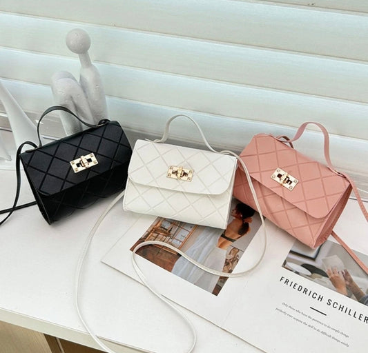 Small Crosshatched Clutch Bag