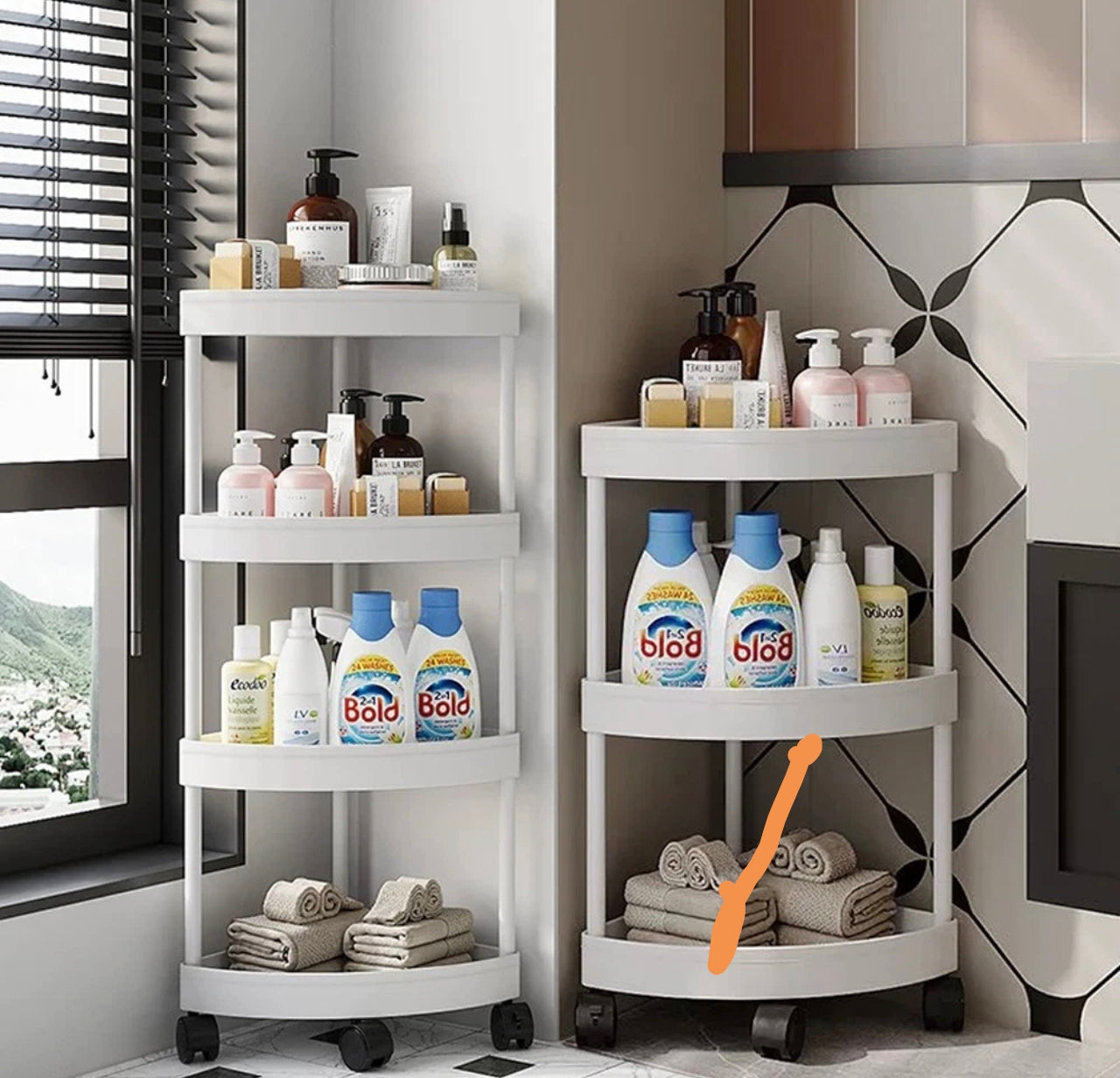 Corner Bathroom Shelving Unit