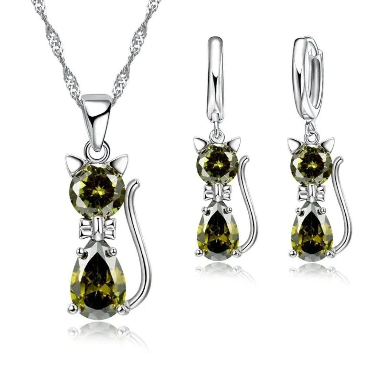 Cute Crystal Cat Set