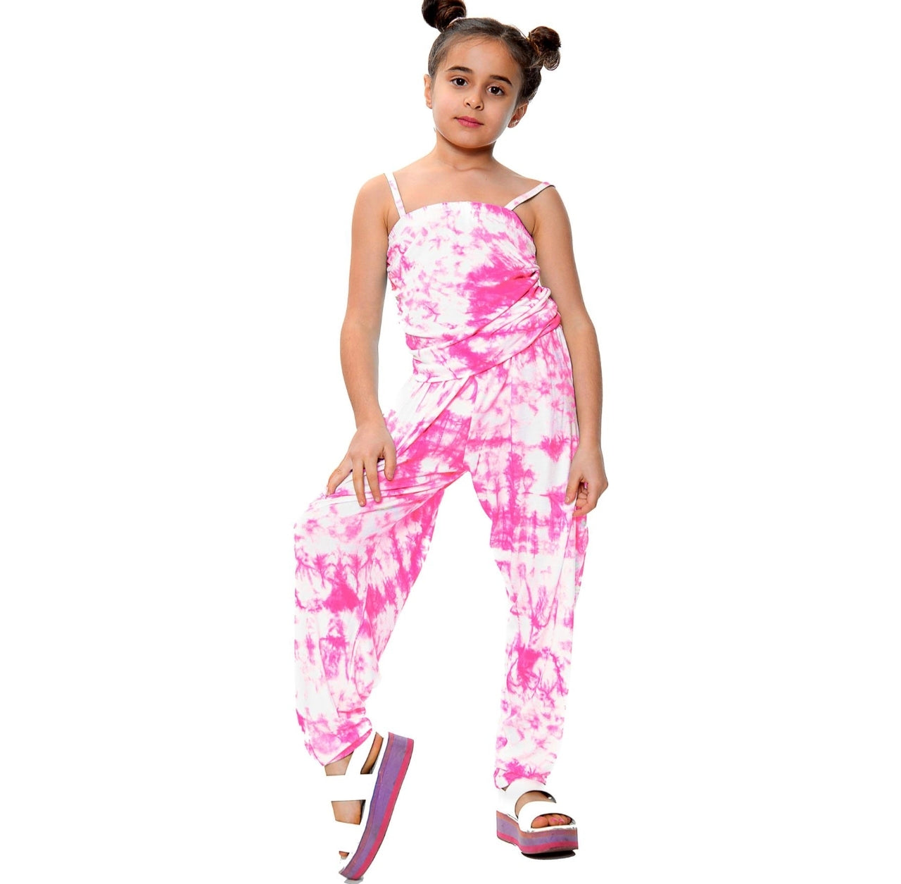 Girls Tie Dye Jumpsuit