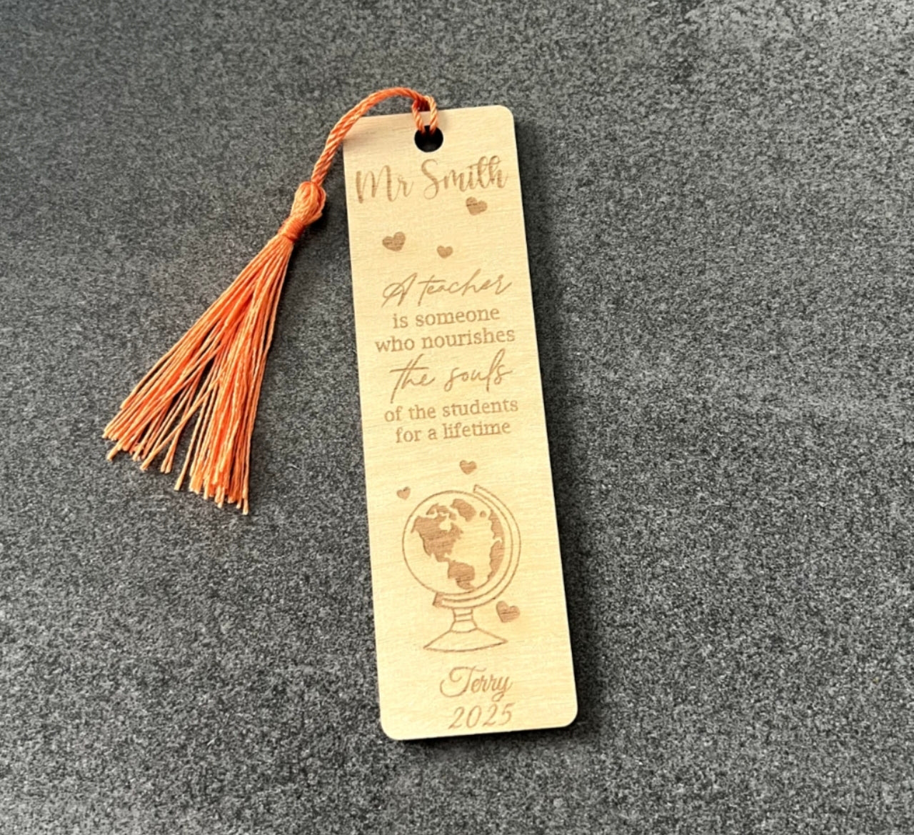 Personalised Bookmark Thank You For Teacher / TA