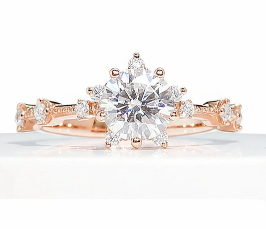 Star CZ Adjustable Rose Gold Ring