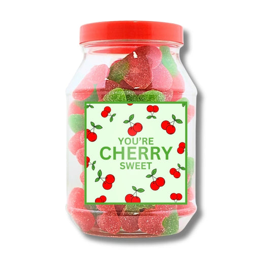 400g Jar Of Fizzy Cherry Sweets