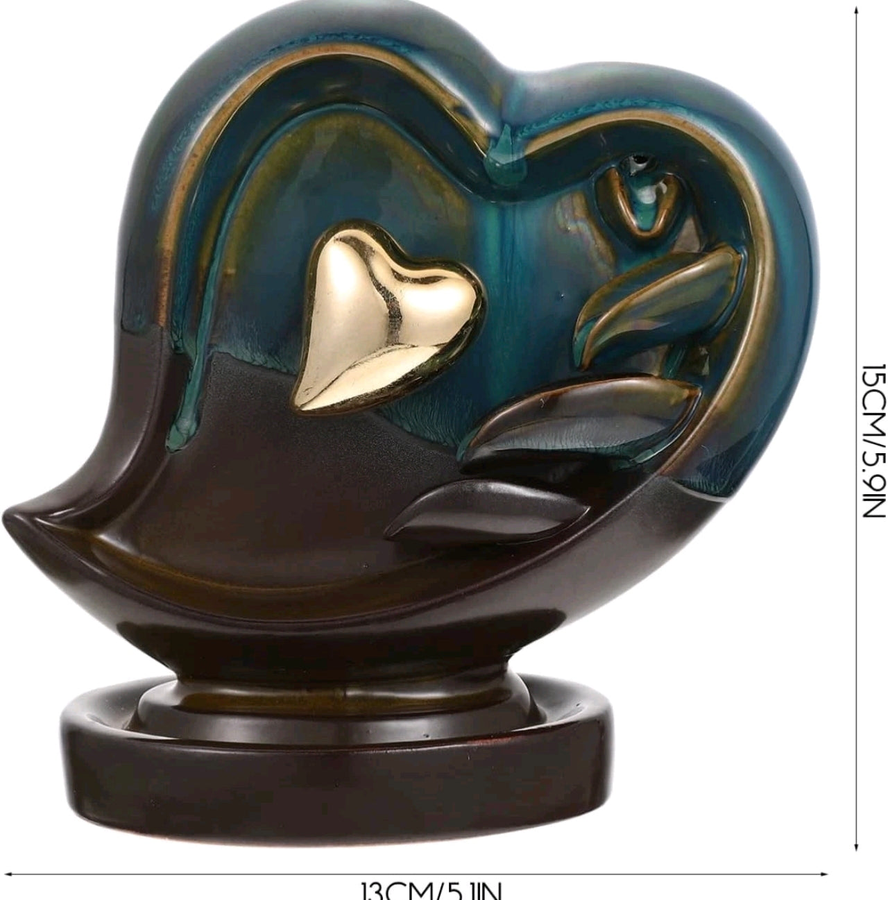 Heart Shaped Backflow Incense Burner