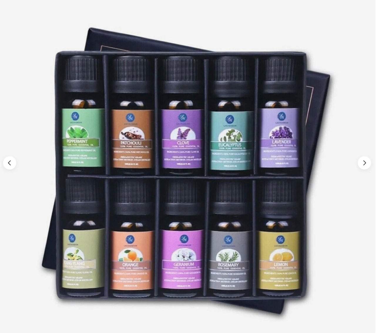 Oil Burner & 10pk Essential Oils Gift Set