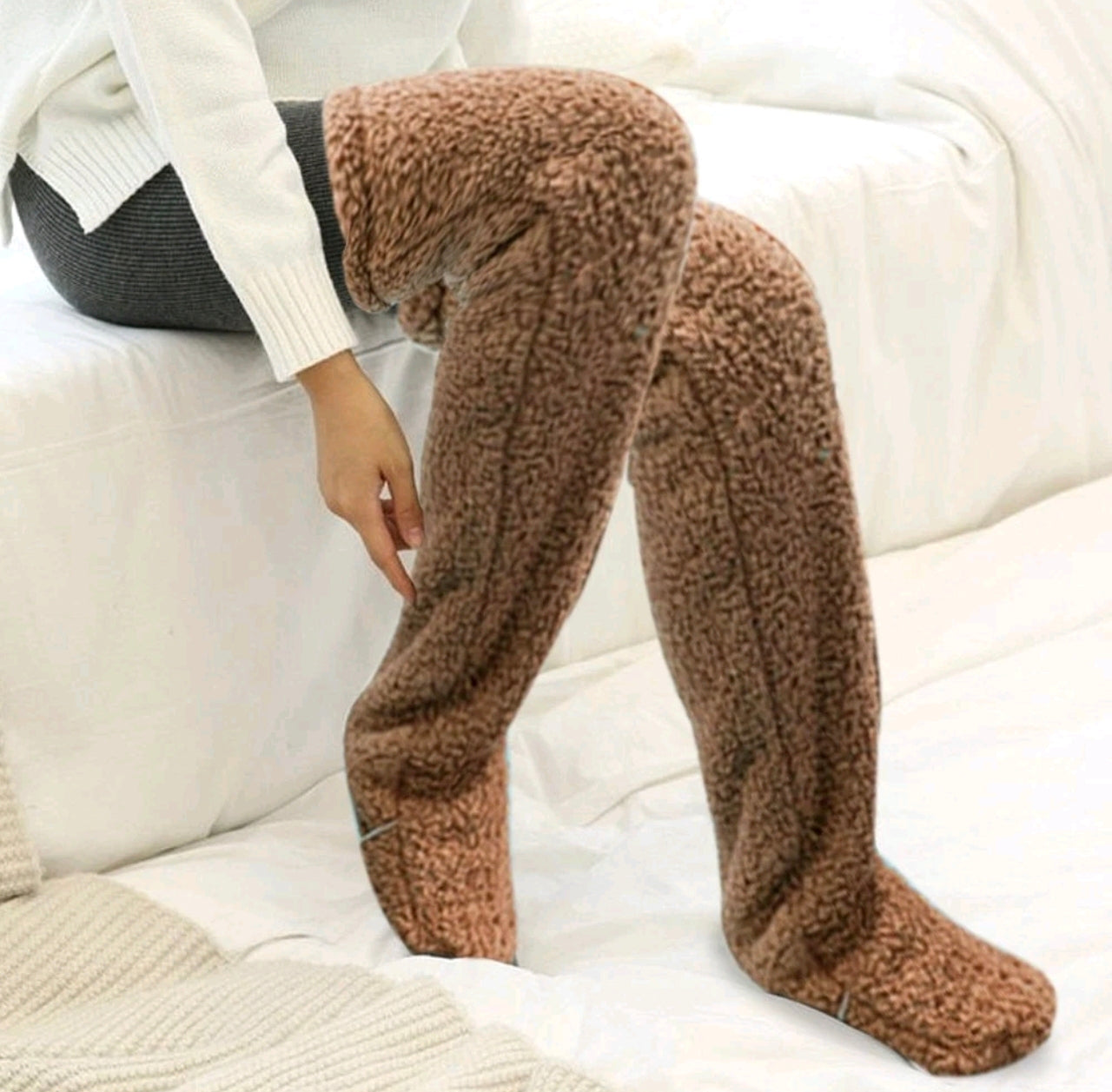 Fuzzy Long Plush Slipper Socks