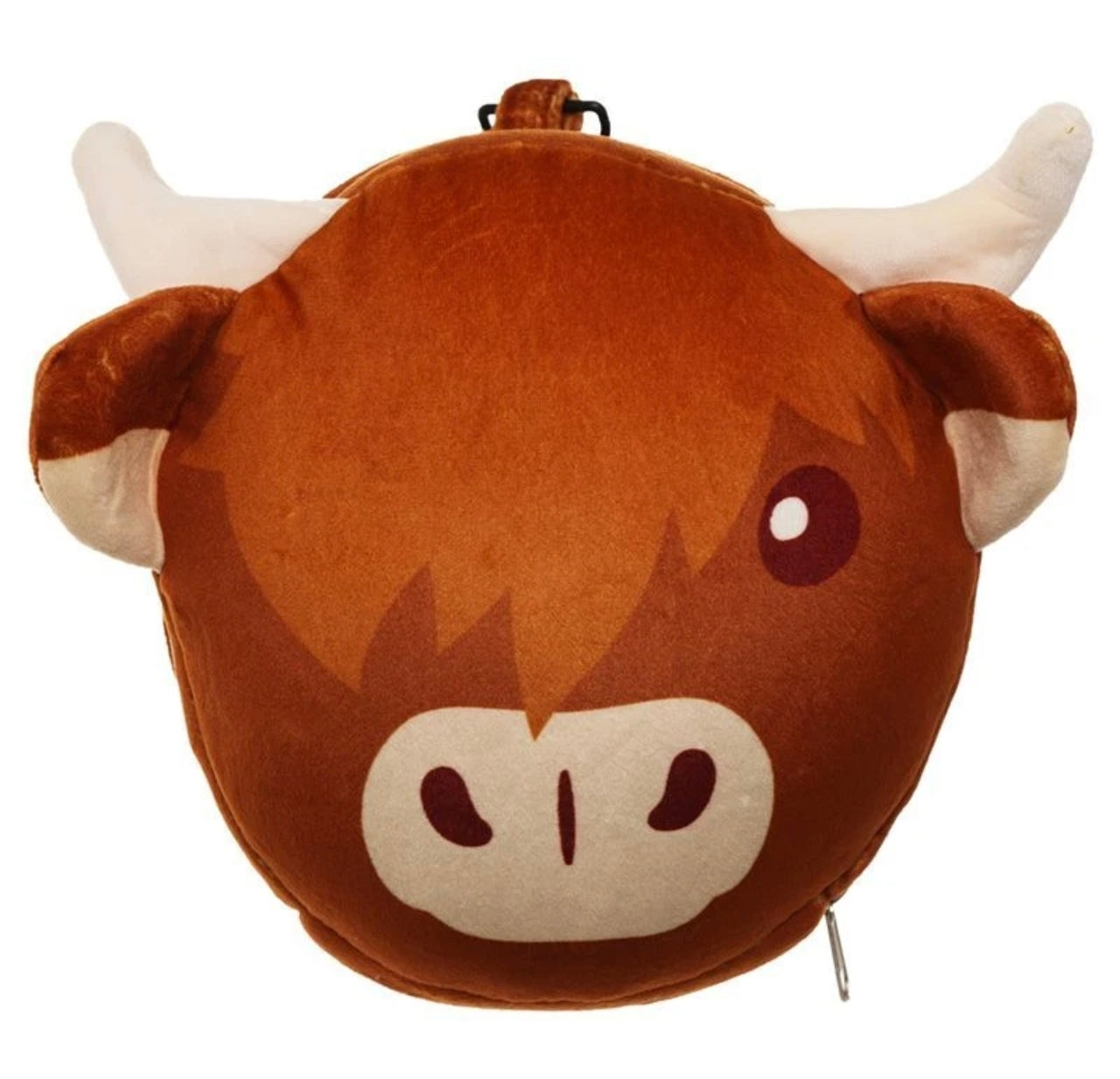 2-in-1 Novelty Travel Pillow / Eye Mask Highland Cow