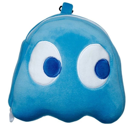 2-in-1 Novelty Travel Pillow / Eye Mask Pink/Blue Ghost