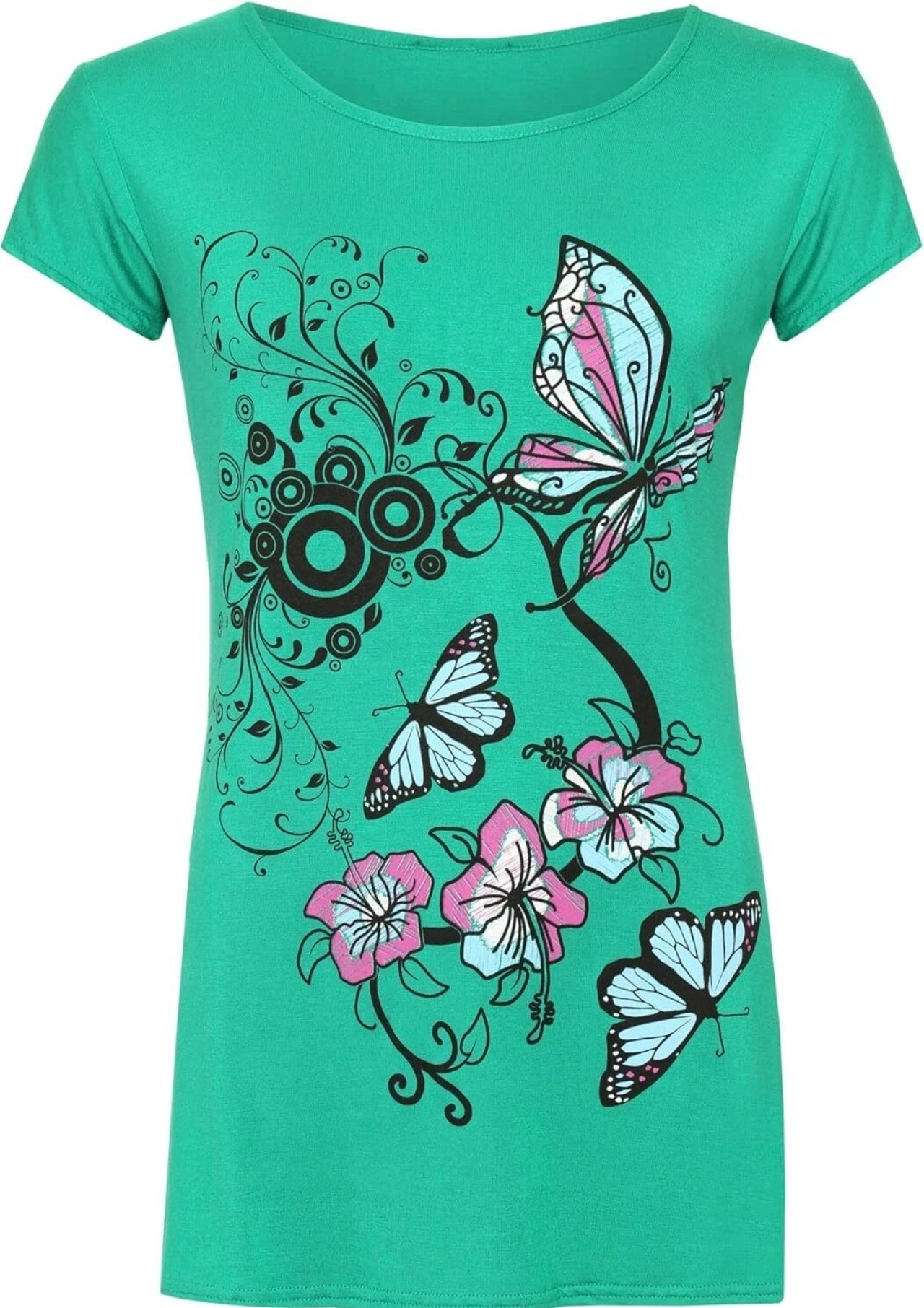 Beautiful Butterfly Print T-shirt