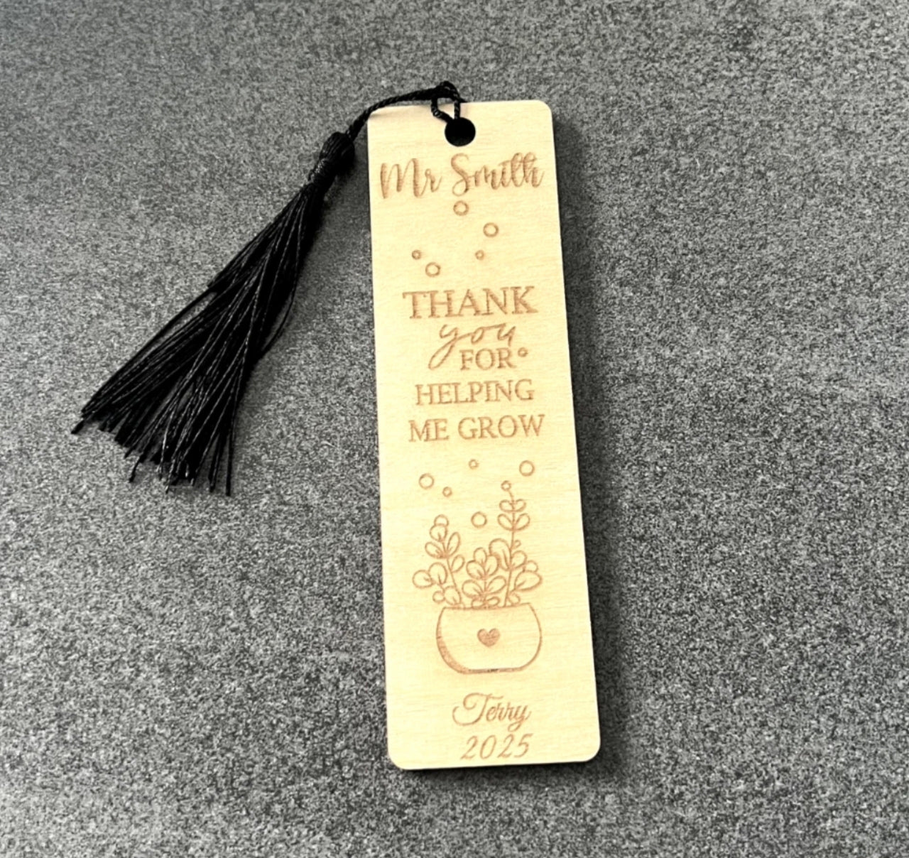 Personalised Bookmark Thank You For Teacher / TA