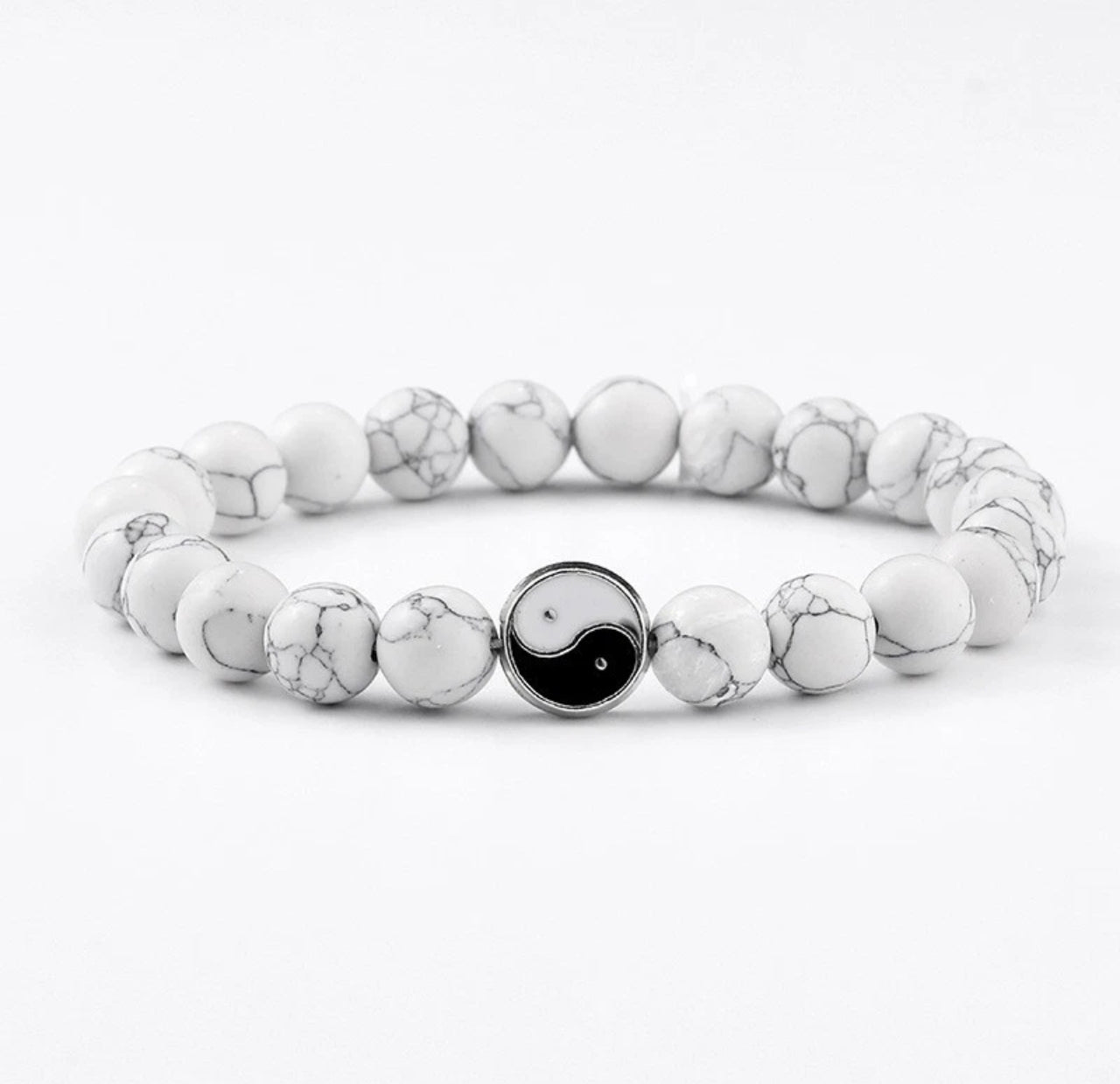 Yin & Yang Lava Bead Bracelet