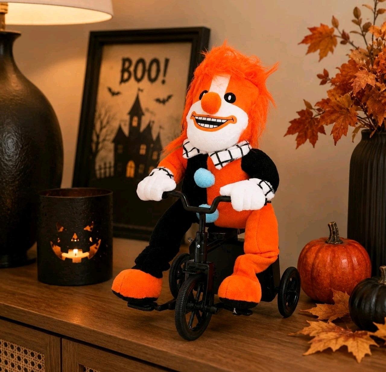 Animatronic Halloween Characters On A Bike