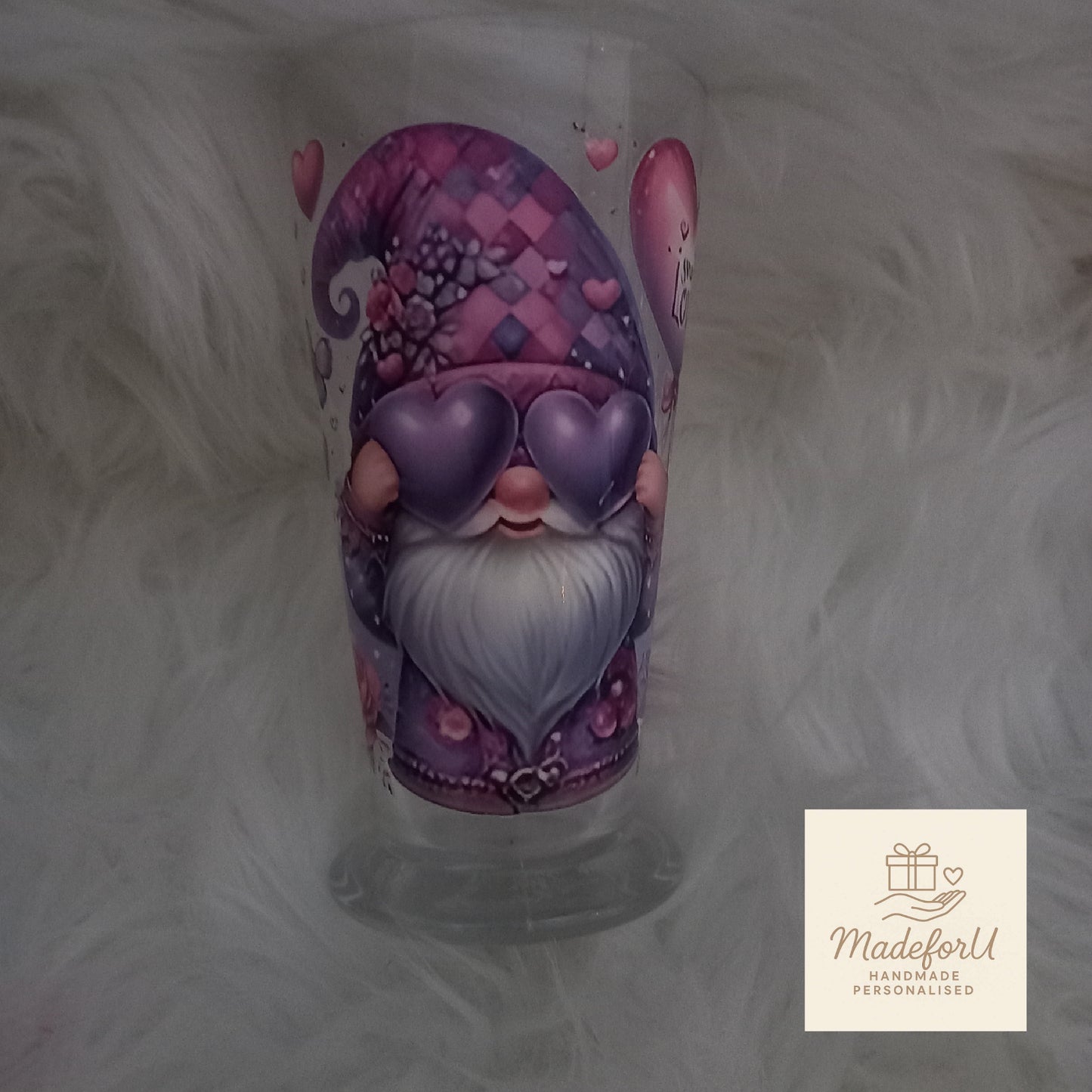 Cute Colourful Gonk Glass Latte  Mugs