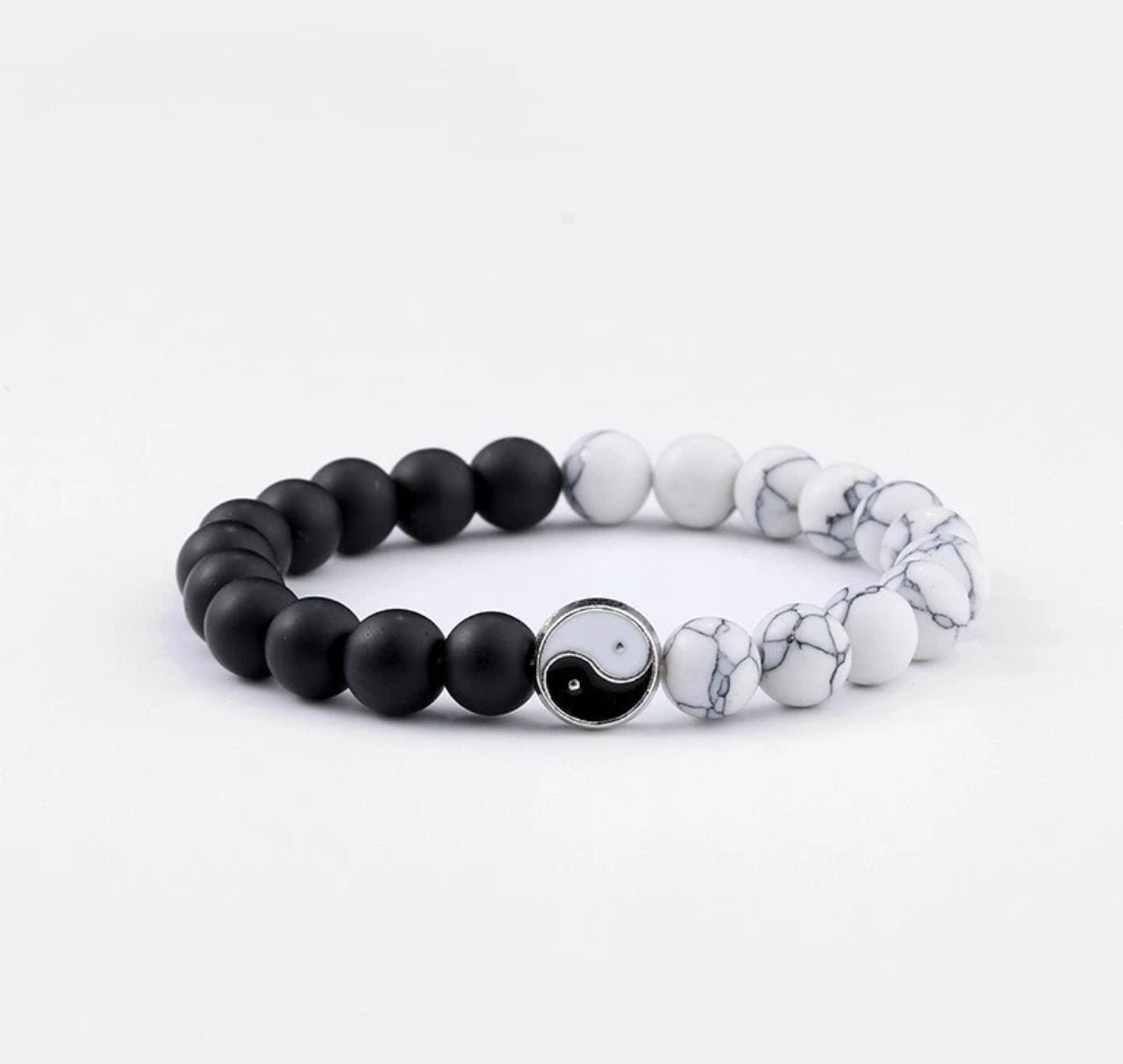 Yin & Yang Lava Bead Bracelet