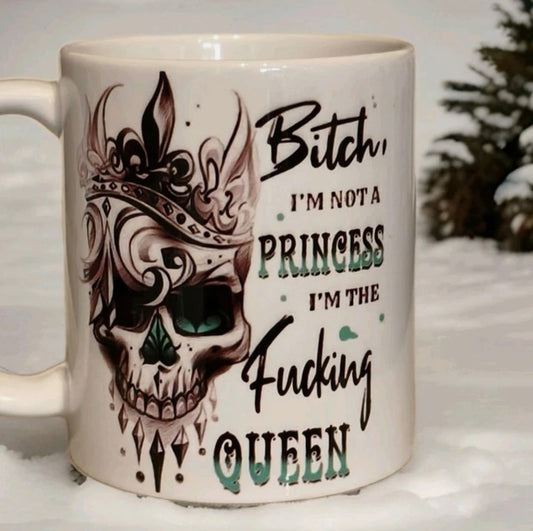 Not A Princess ...Funny Novelty Skull Mug