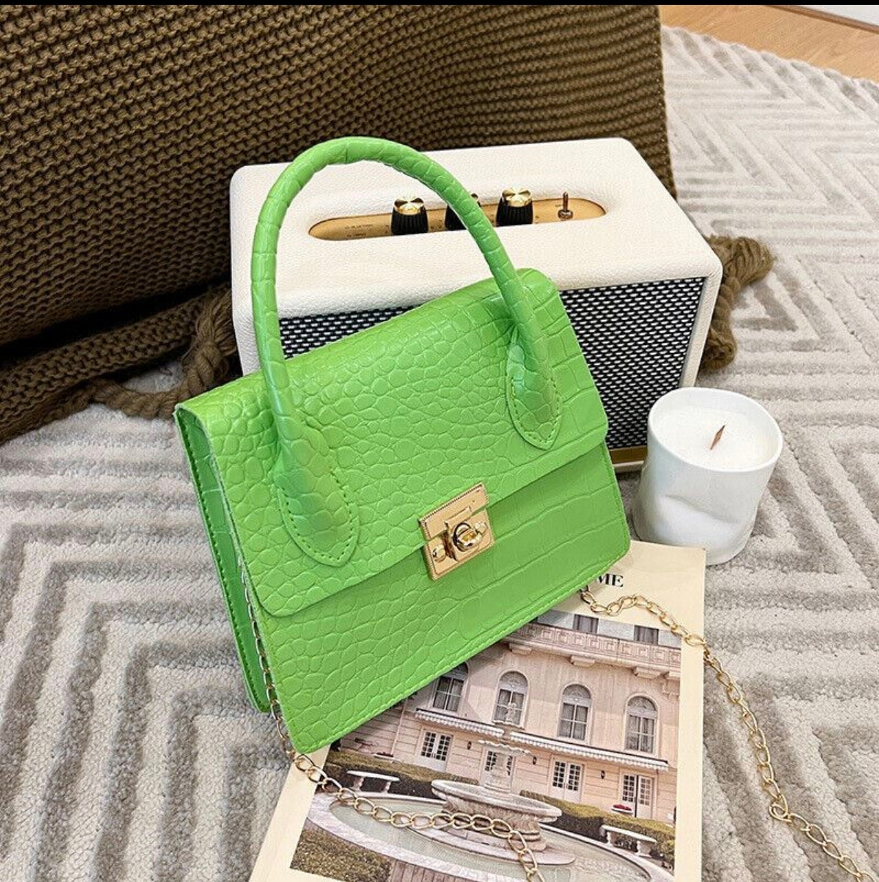 Ladies Alligator Print Handbag