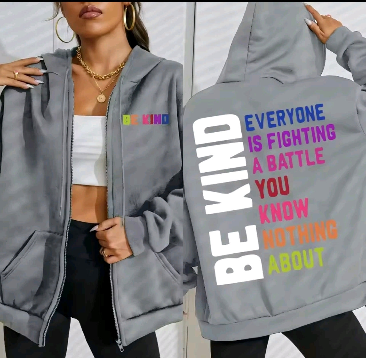 Be Kind Zipped Hoodie
