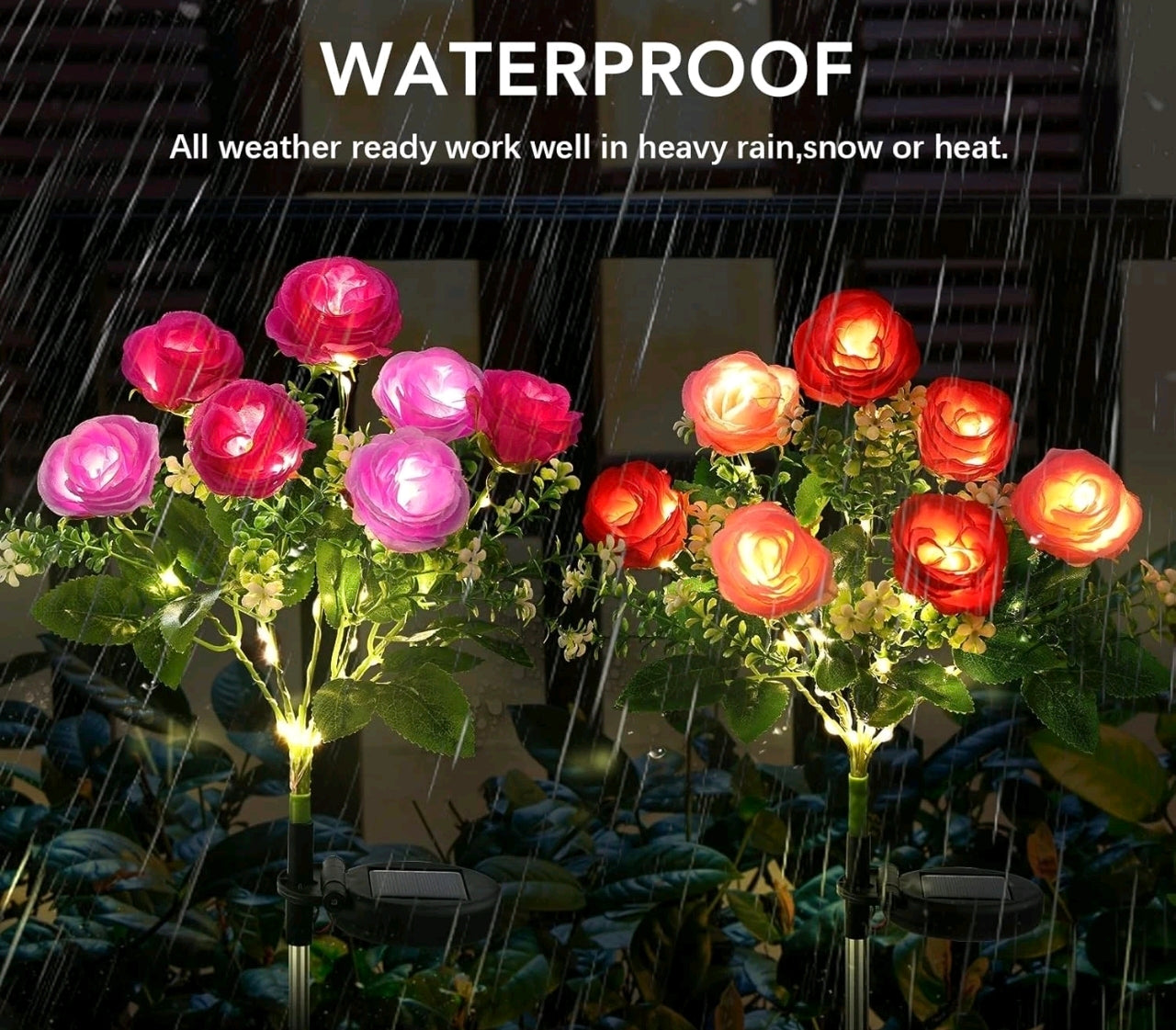 2pk Solar Flower Stake Lights