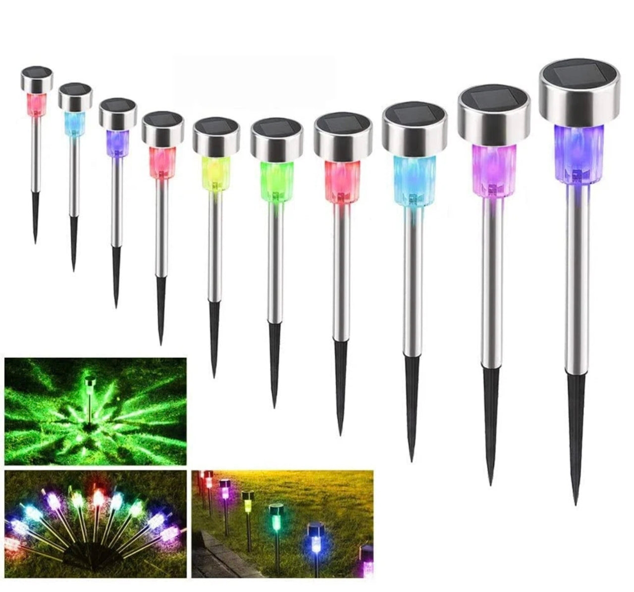 10pk Solar Stake Lights