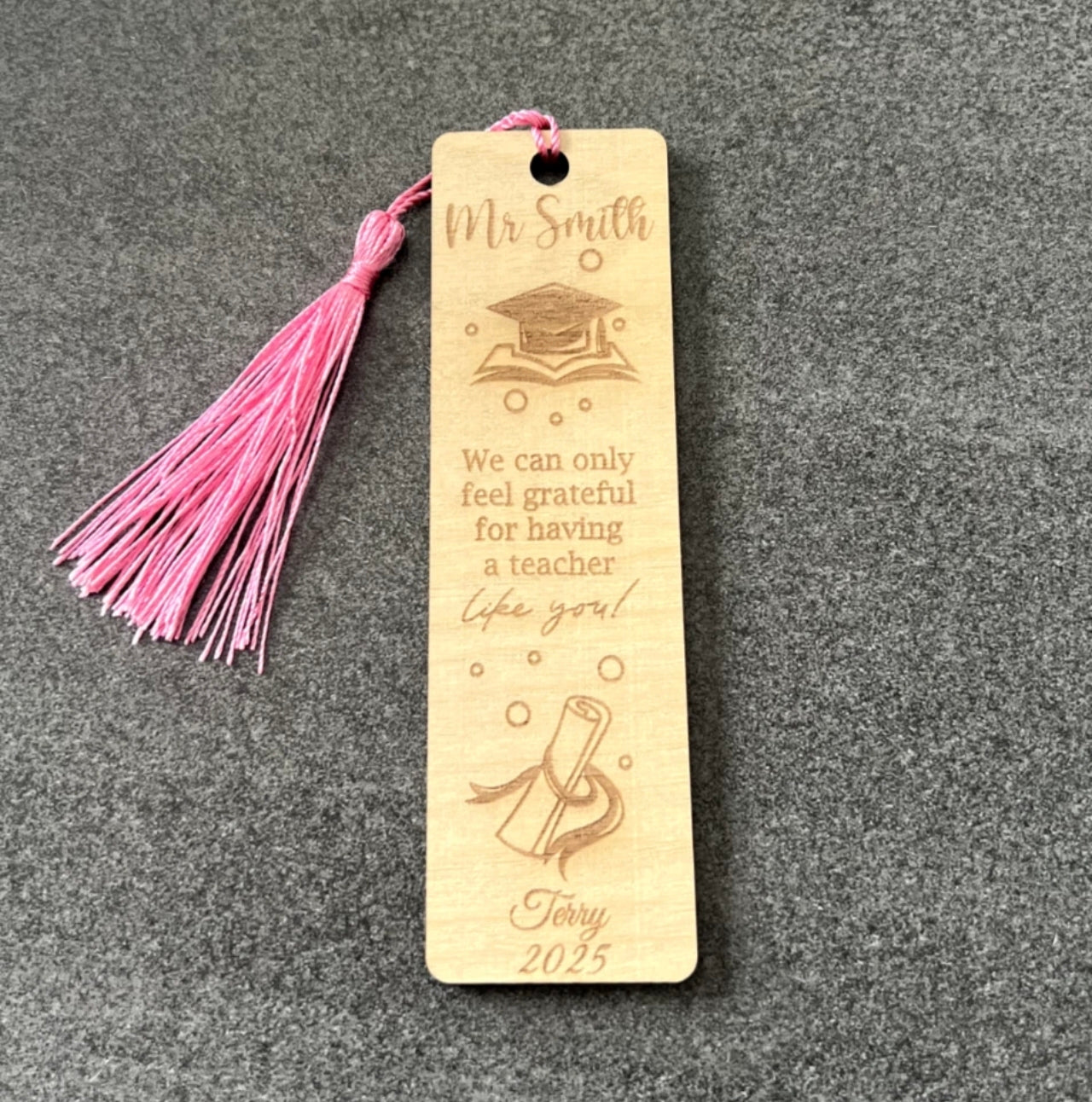 Personalised Bookmark Thank You For Teacher / TA