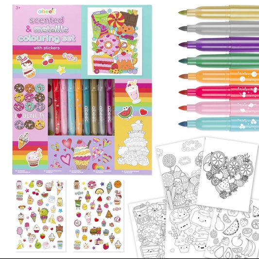 Scented & Metallic Colouring Set
