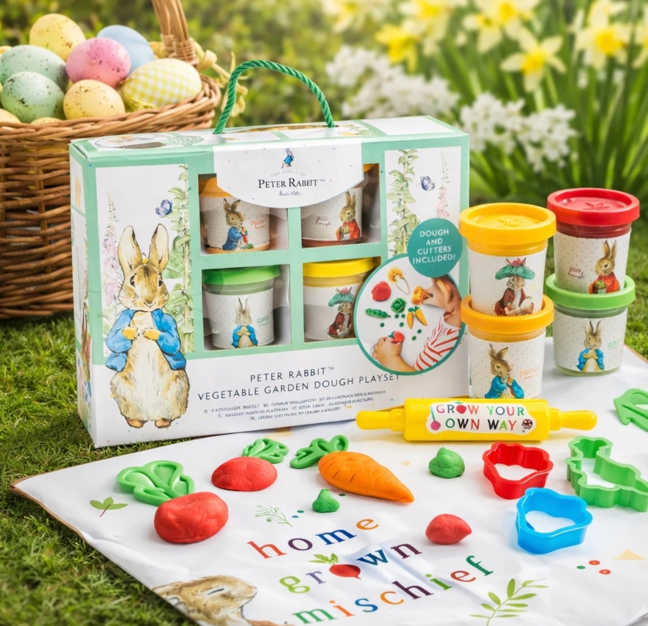 Rabbit Vegetable Garden Playdough Set