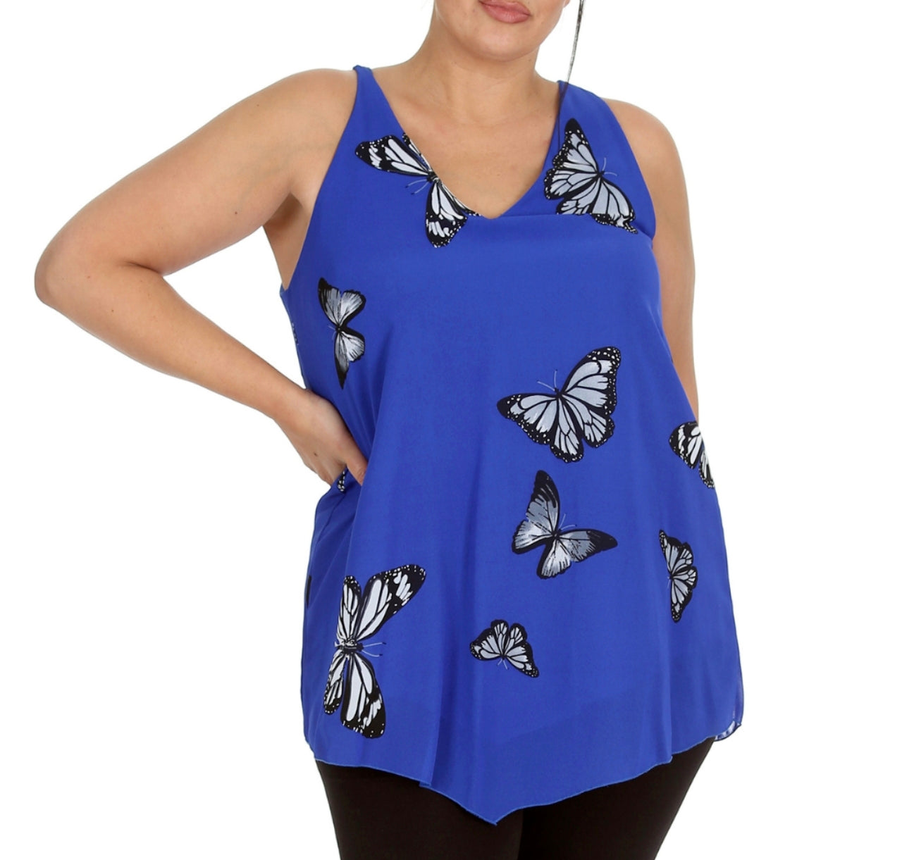 Ladies Chiffon Dip Hem Camisole