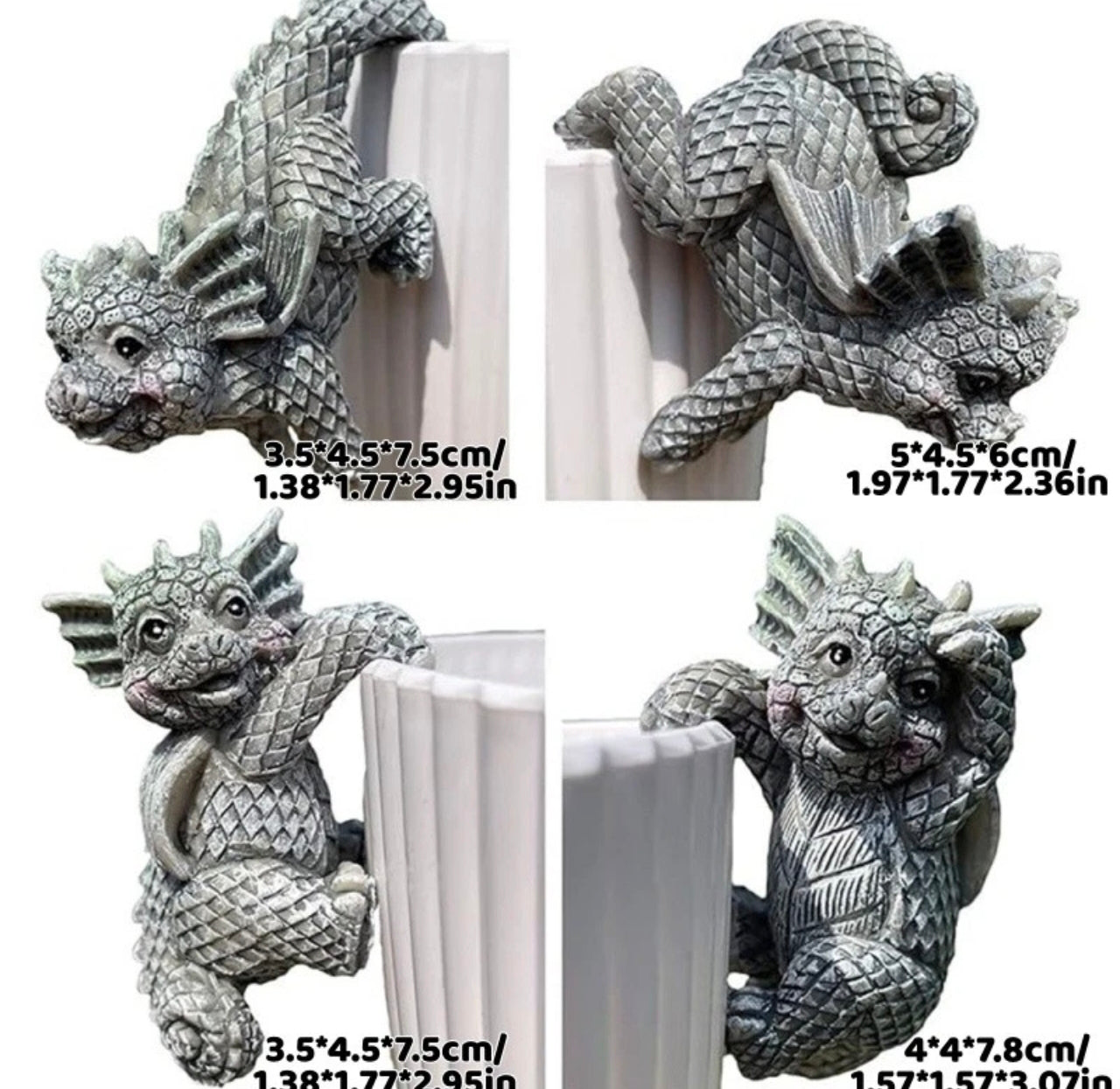 4pc Dragon Flower Pot Hangers