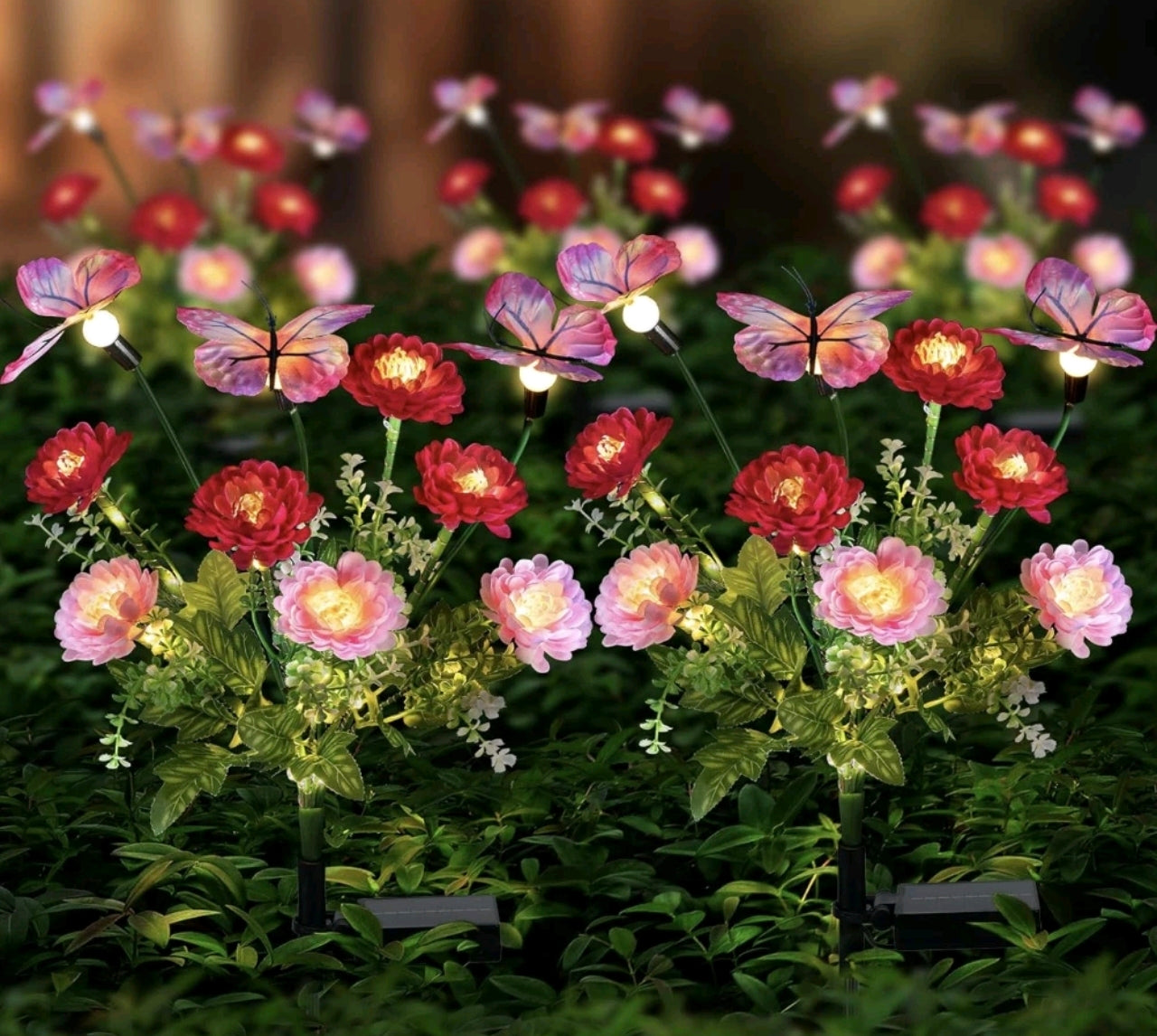 2pk Solar Flower Stake Lights