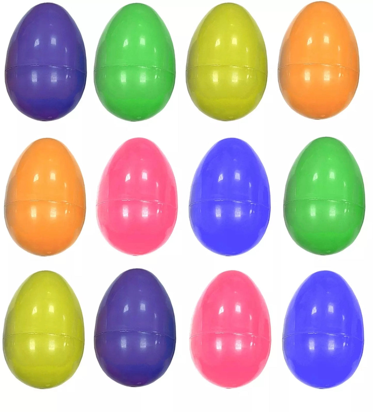 12pc Large Fillable Plastic Eggs
