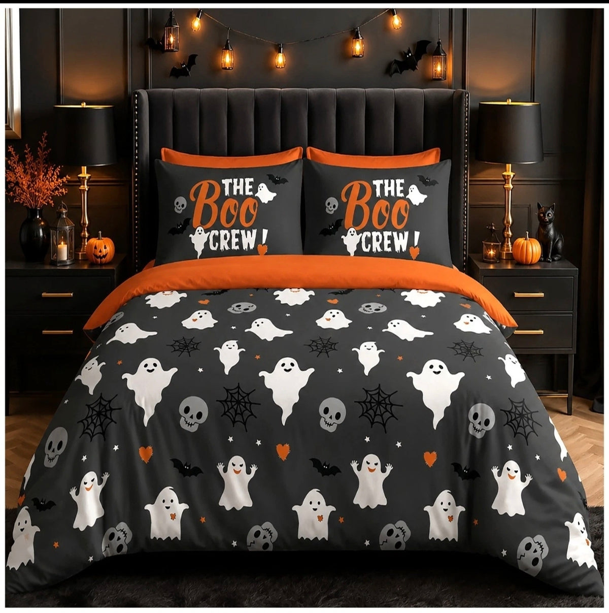 The Boo Crew Halloween Duvet Set