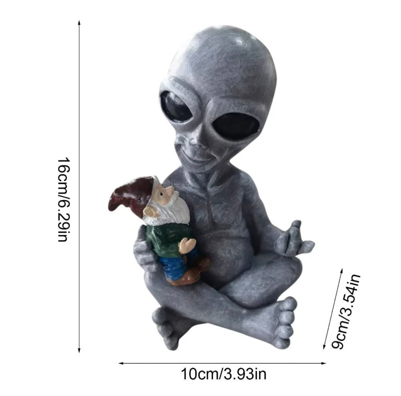 Eek Aliens Have Landed Garden Gnome