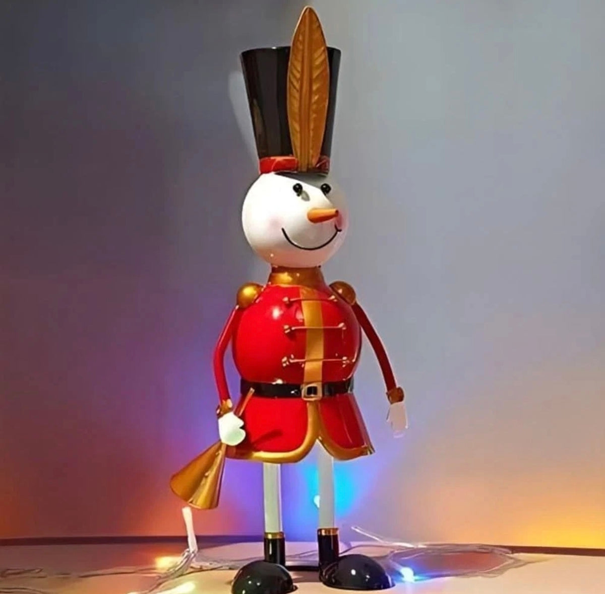 20cm Metal Snowman/Reindeer Nutcracker Decorations